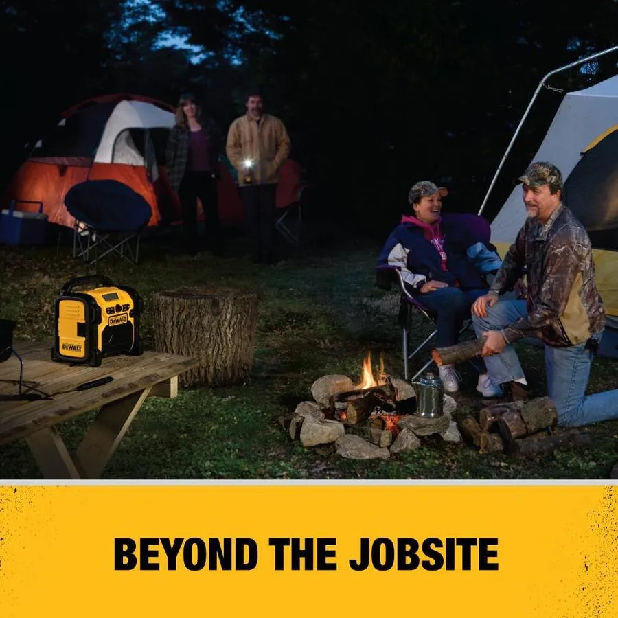 DEWALT 12-Volt; 18-Volt or 20-Volt Max Water Resistant Cordless Jobsite Radio