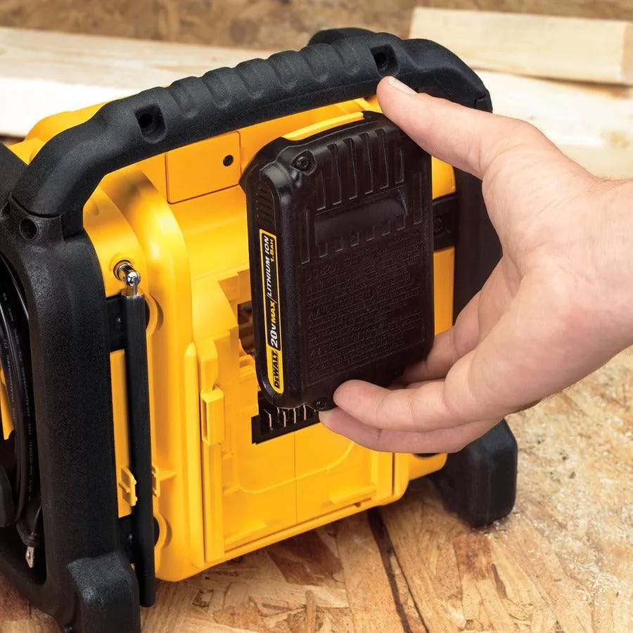 DEWALT 12-Volt; 18-Volt or 20-Volt Max Water Resistant Cordless Jobsite Radio
