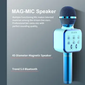 DS 878 Wireless Bluetooth Karaoke Microphone with Built-in HIFI Speaker