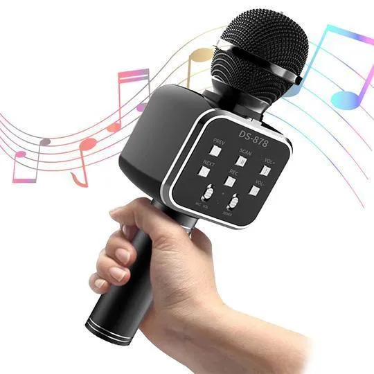 DS 878 Wireless Bluetooth Karaoke Microphone with Built-in HIFI Speaker