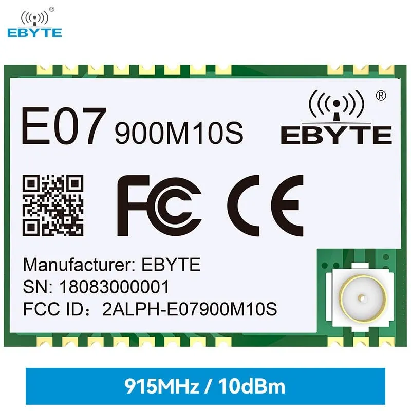 EBYTE E07-900M10S TI CC1101 Wireless RF Module 868Mhz 915Mhz IPEX/Stamp Hole Antenna Long Range 1.5km SMD Package SPI Wireless Module