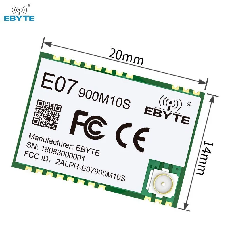 EBYTE E07-900M10S TI CC1101 Wireless RF Module 868Mhz 915Mhz IPEX/Stamp Hole Antenna Long Range 1.5km SMD Package SPI Wireless Module