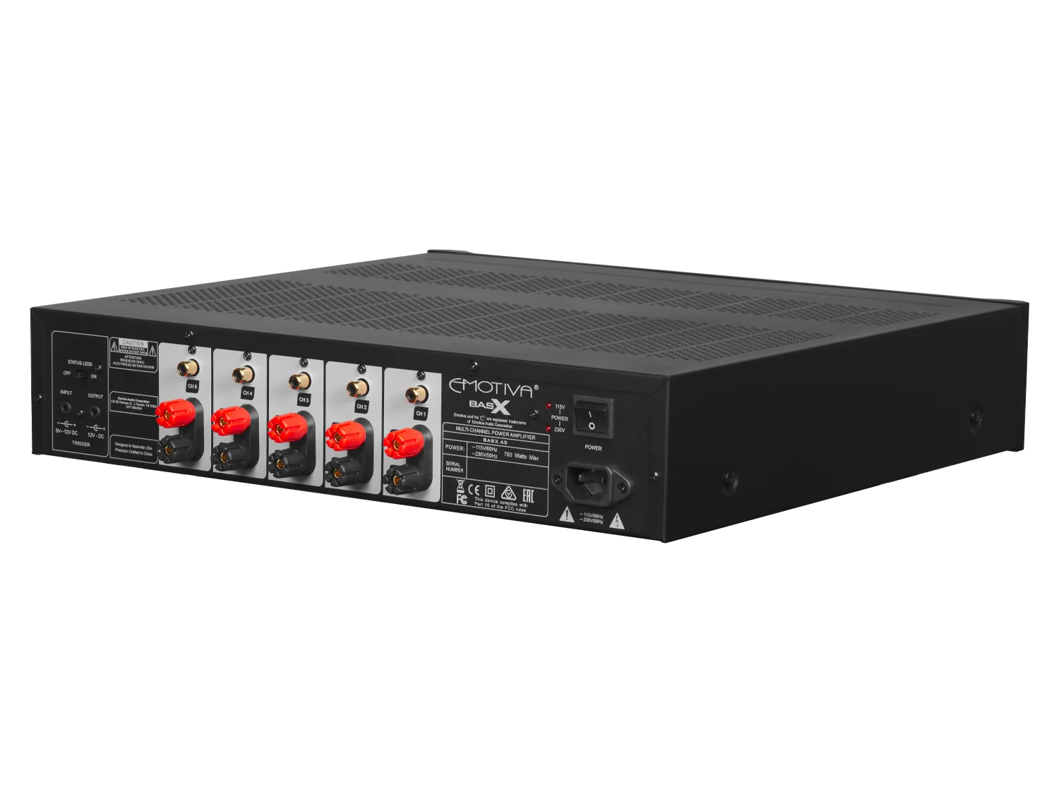 High-Performance Emotiva BasX A5 Five-Channel Power Amplifier for Enhanced Audio Experience