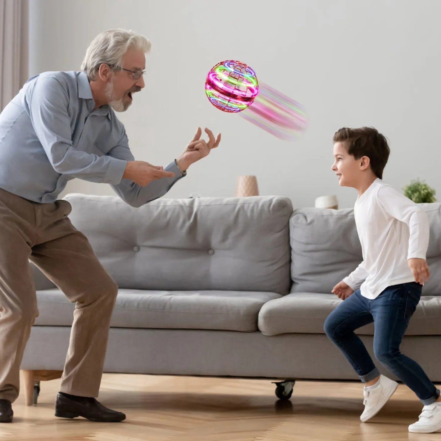 Flying Ball Toys 360¬∞ Rotating Hand Controlled Flying Orb Hover Ball with RGB Lights
