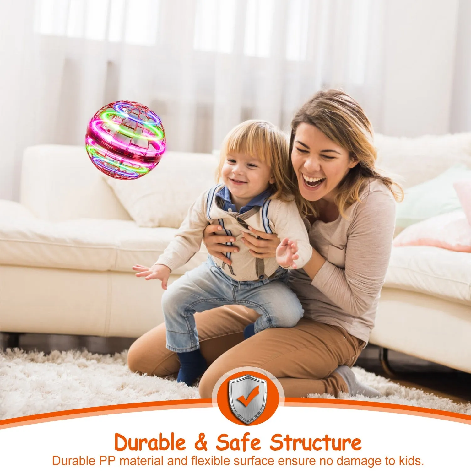 Flying Ball Toys 360¬∞ Rotating Hand Controlled Flying Orb Hover Ball with RGB Lights