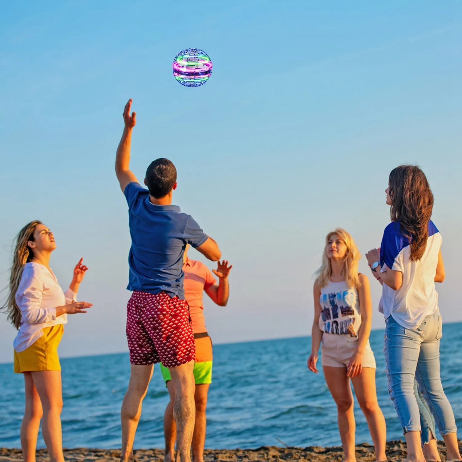 Flying Ball Toys 360¬∞ Rotating Hand Controlled Flying Orb Hover Ball with RGB Lights