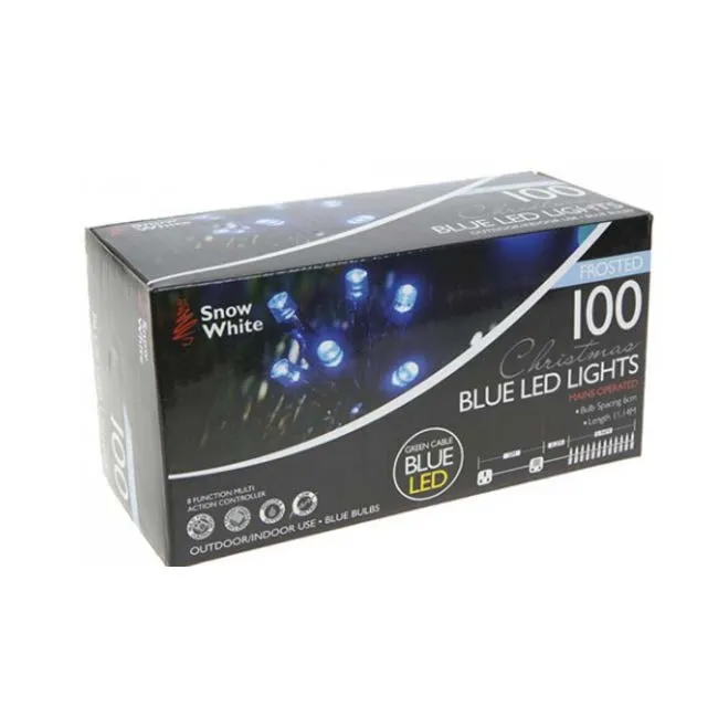 Frosted Blue LED Lights 100