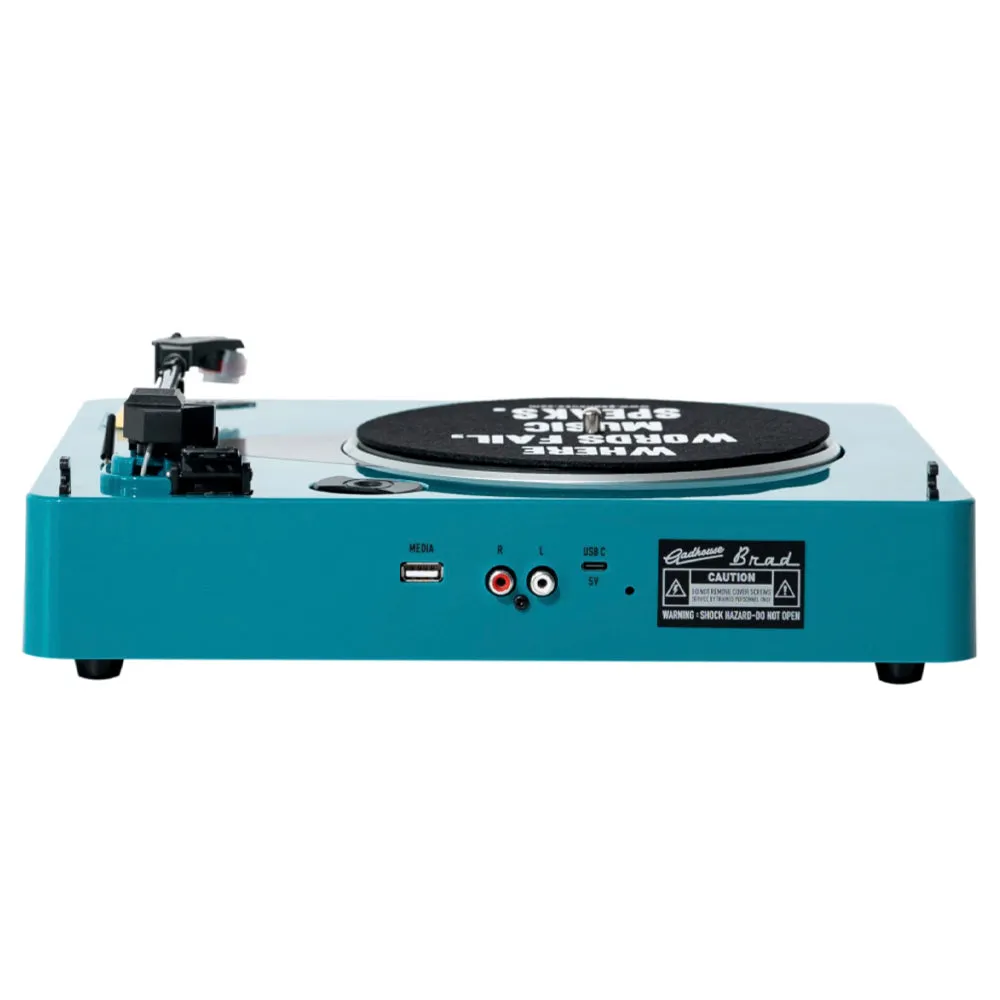 Gadhouse Brad MKII Record Player - Green   Bundled Majority D40 Bluetooth Speakers