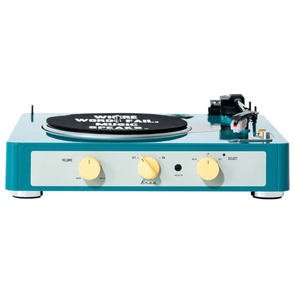 Gadhouse Brad MKII Record Player - Green   Bundled Majority D40 Bluetooth Speakers