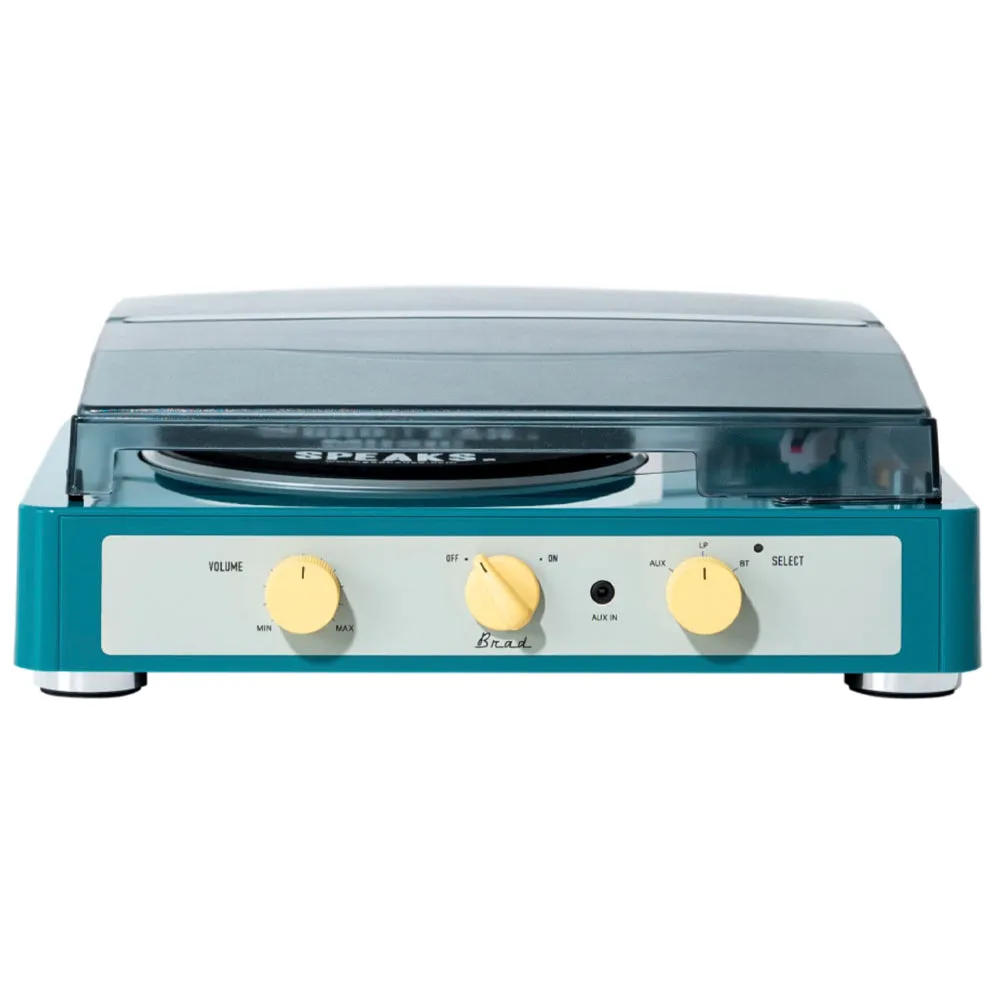 Gadhouse Brad MKII Record Player - Green   Bundled Majority D40 Bluetooth Speakers