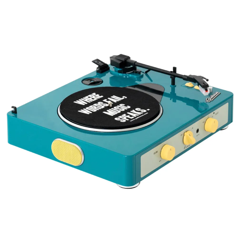 Gadhouse Brad MKII Record Player - Green   Bundled Majority D40 Bluetooth Speakers