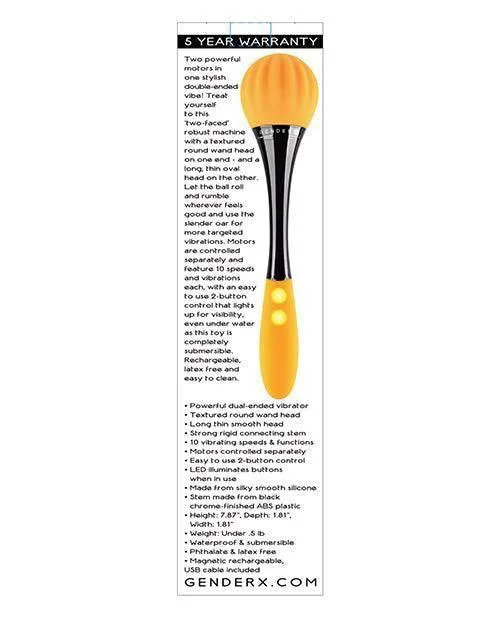 Gender X Sunflower Double Ended Vibe - Yellow