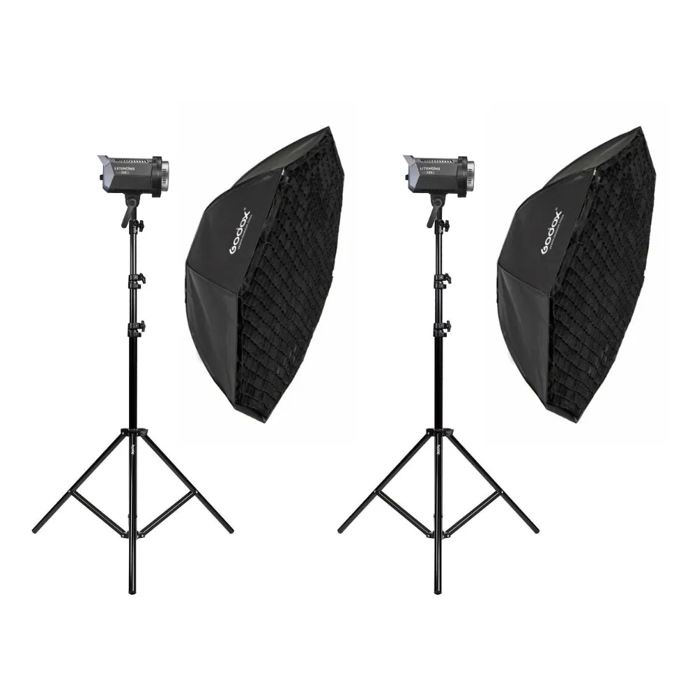 Godox 2x Litemons LA200D LED Studio Continuous Lighting Kit - Bundle
