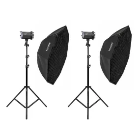 Godox 2x Litemons LA200D LED Studio Continuous Lighting Kit - Bundle