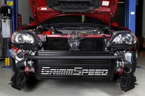 Grimmspeed Front Mount Intercooler Kit BLACK Coated [Inc. Black Piping] - Subaru 08-14 STI - 090254