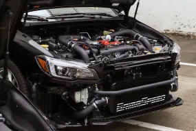 Grimmspeed Front Mount Intercooler Kit BLACK Coated [Inc. Black Piping] - Subaru 15-21 STI - 090257