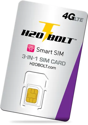 H2o Bolts $25 2 GB LTE Data   2GB 2G DATA   1 Sim Kit   1 New Number