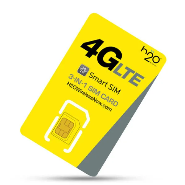 H2o Wireless 4 line $100 Unlimited Int'l Talk, Text & 6GB Data   4 Sim Kit   4 New Number