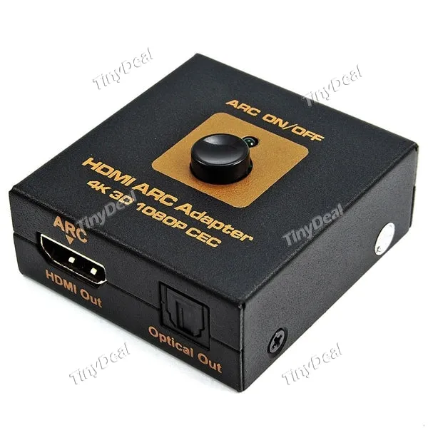 HDMI ARC Adapter HDMI Audio Return Channel Adapter Extractor Converter Splitter 4K 3D 1080P w/ Optical Audio