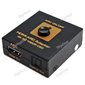 HDMI ARC Adapter HDMI Audio Return Channel Adapter Extractor Converter Splitter 4K 3D 1080P w/ Optical Audio