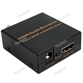 HDMI Audio Extractor Splitter HDMI Input Optical Coaxial Out   USB to DC Cable