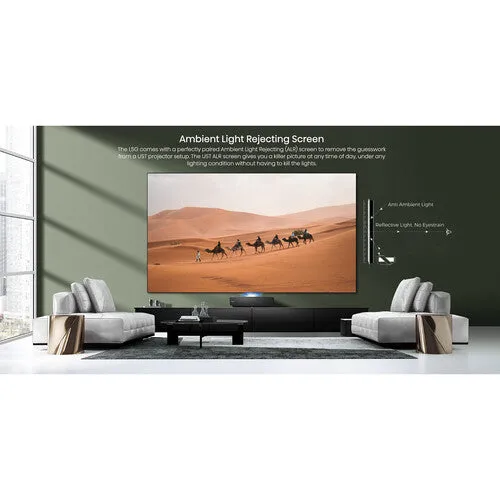 Hisense L5G 2700-Lumen XPR UHD 4K Smart Ultra-Short-Throw Laser DLP Projector & 120" Screen Bundle