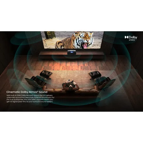 Hisense L5G 2700-Lumen XPR UHD 4K Smart Ultra-Short-Throw Laser DLP Projector & 120" Screen Bundle
