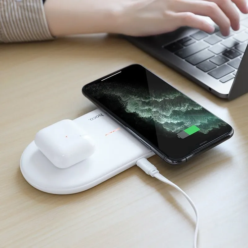 Hoco CW23 Dual wireless Fast Charger - 10W
