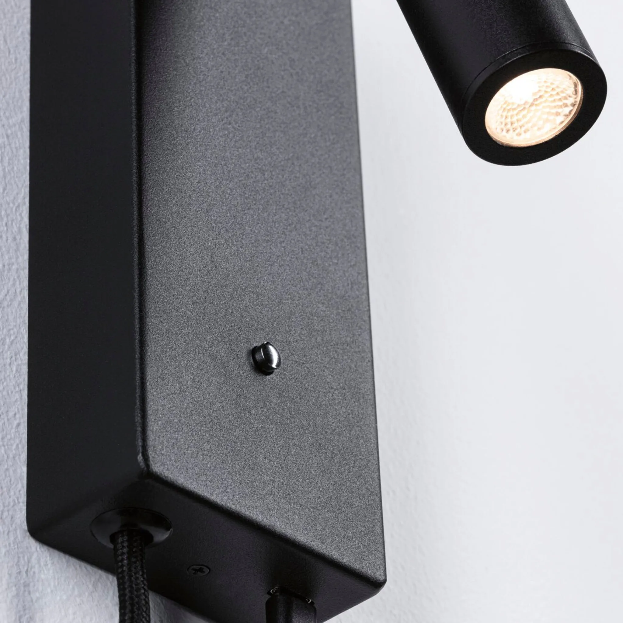 Hulda 14W LED Wall Light with 3-Step Dim & USB Port in Black Matt