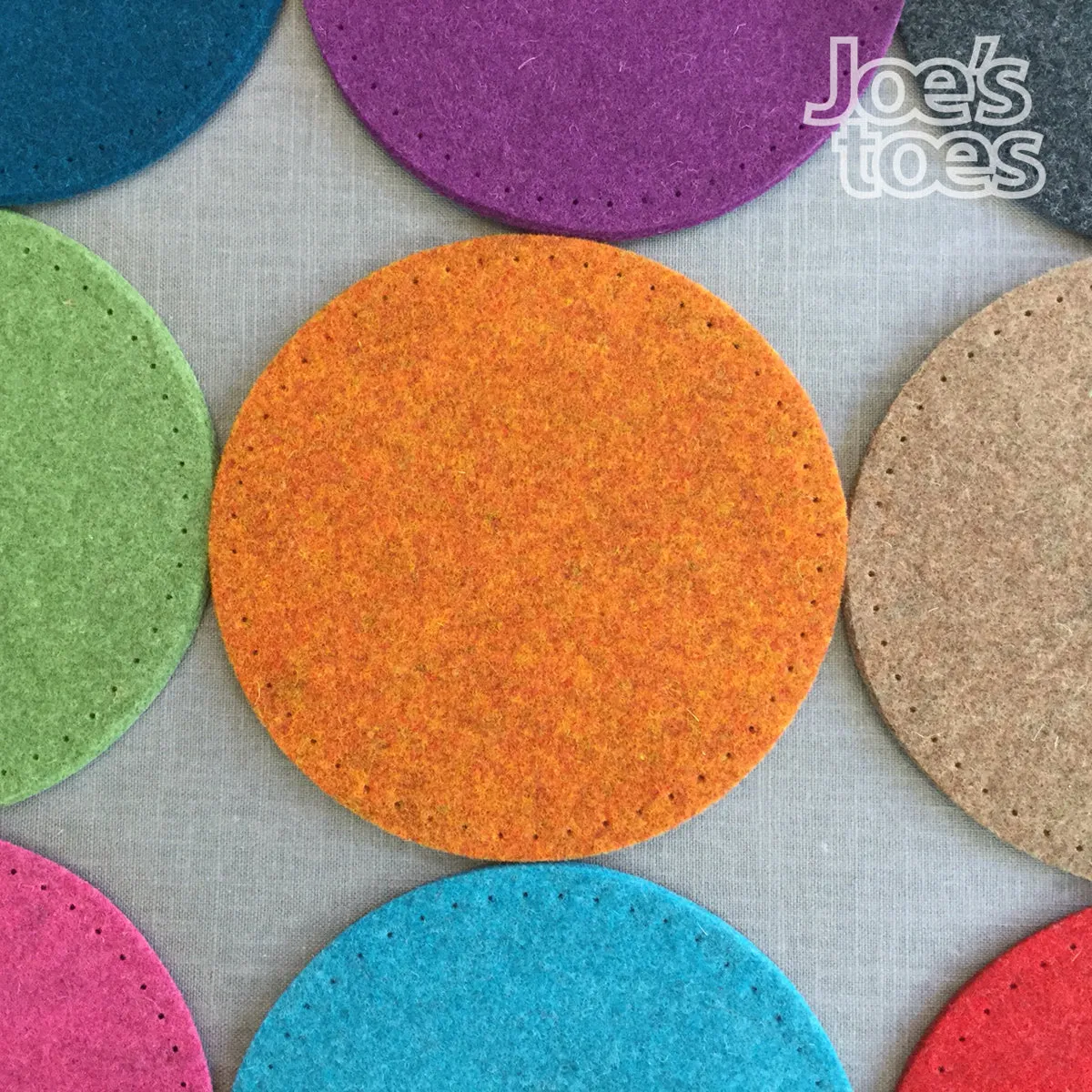 Joe's Toes Felt Bag or Bowl Base - Circle with Punch Holes