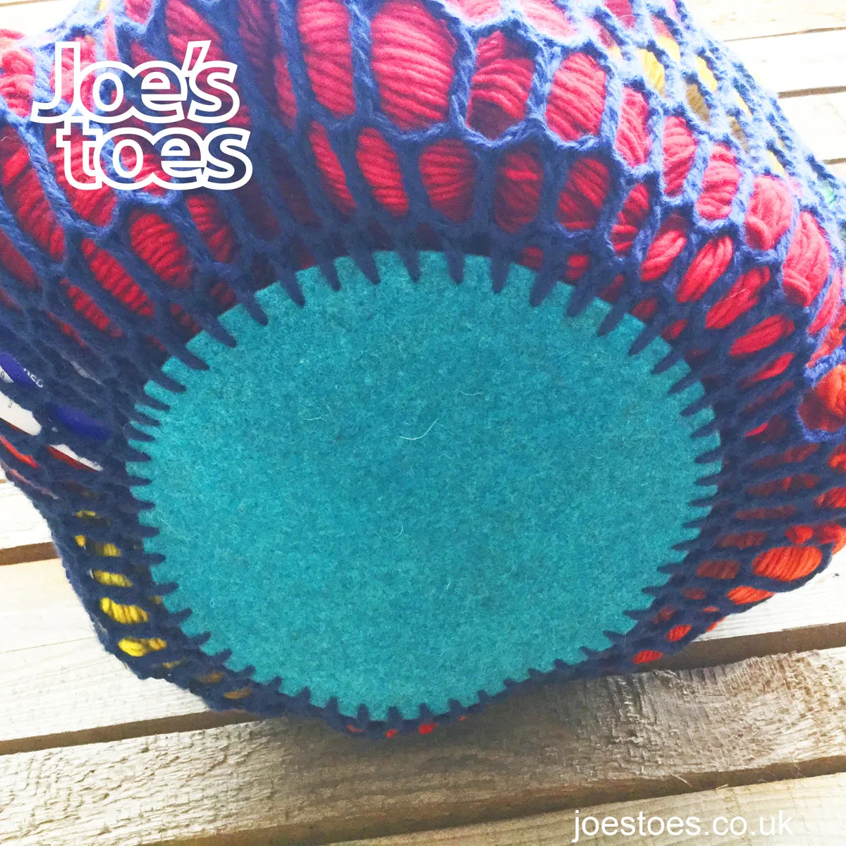 Joe's Toes Felt Bag or Bowl Base - Circle with Punch Holes
