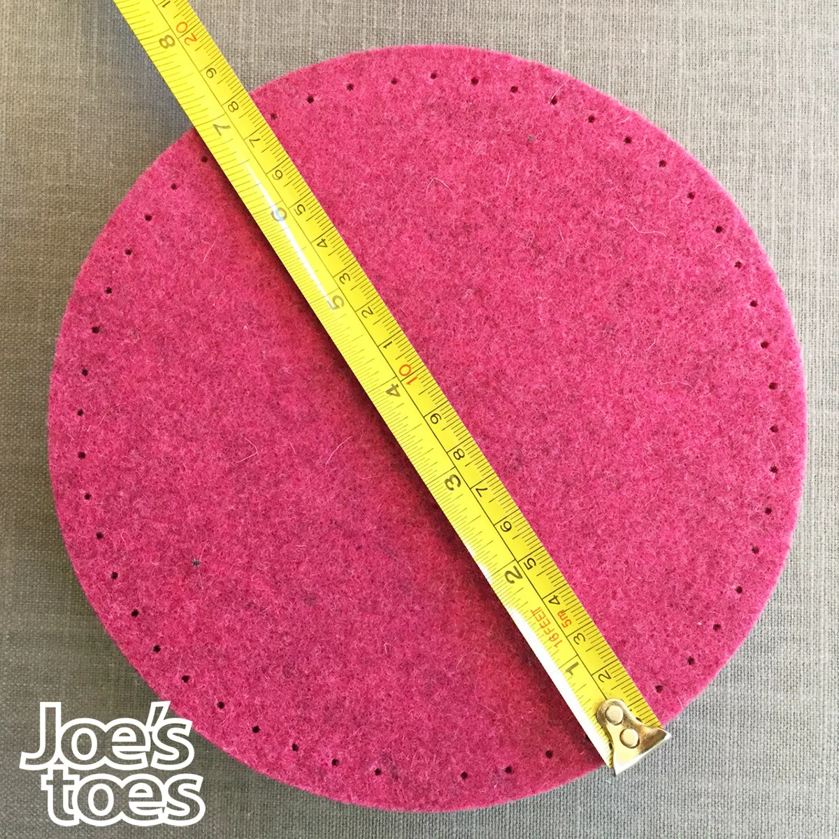 Joe's Toes Felt Bag or Bowl Base - Circle with Punch Holes