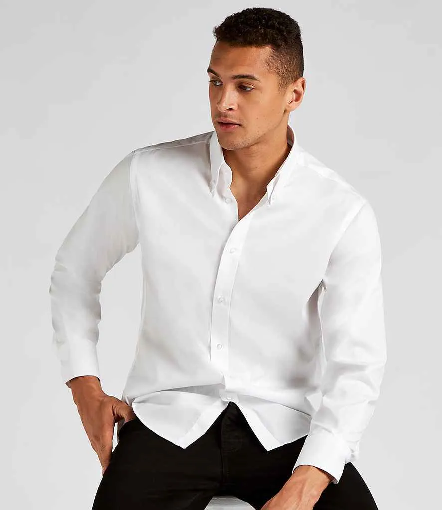 K188 - Kustom Kit Premium Long Sleeve Tailored Oxford Shirt