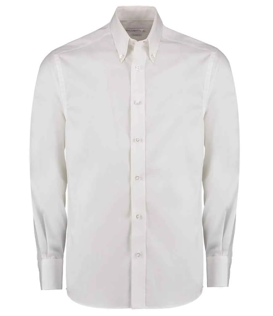 K188 - Kustom Kit Premium Long Sleeve Tailored Oxford Shirt