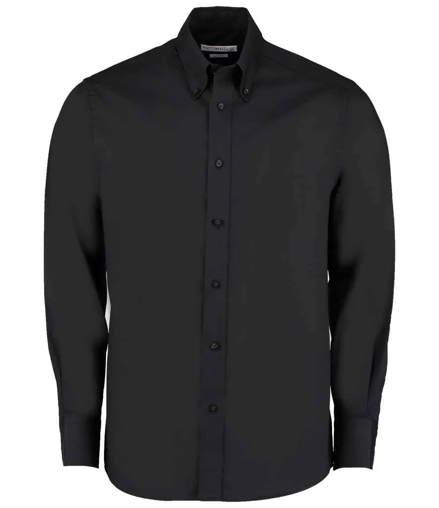 K188 - Kustom Kit Premium Long Sleeve Tailored Oxford Shirt
