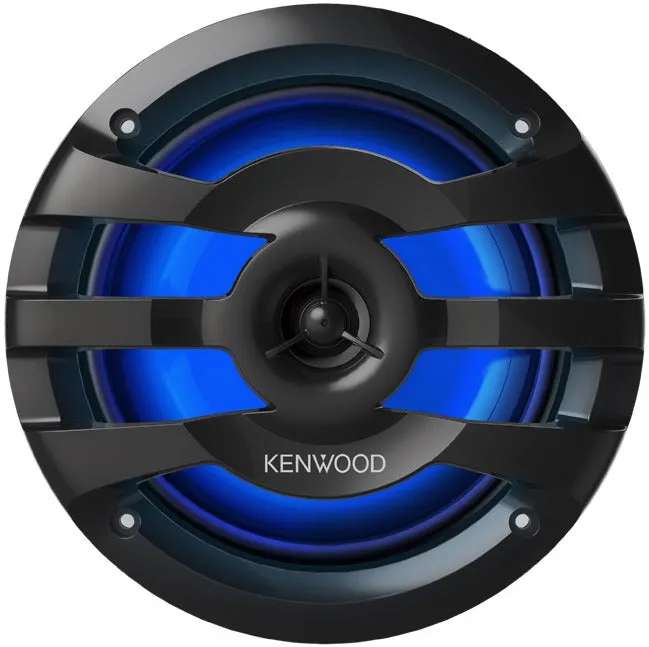 Kenwood KFC-1673MRBL 6.75" 2-Way Marine Speaker with RGB Lighting - Black