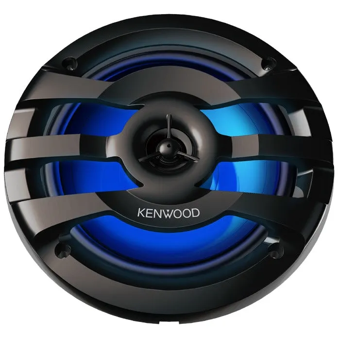 Kenwood KFC-1673MRBL 6.75" 2-Way Marine Speaker with RGB Lighting - Black