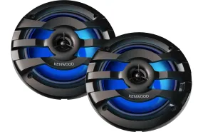 Kenwood KFC-1673MRBL 6.75" 2-Way Marine Speaker with RGB Lighting - Black
