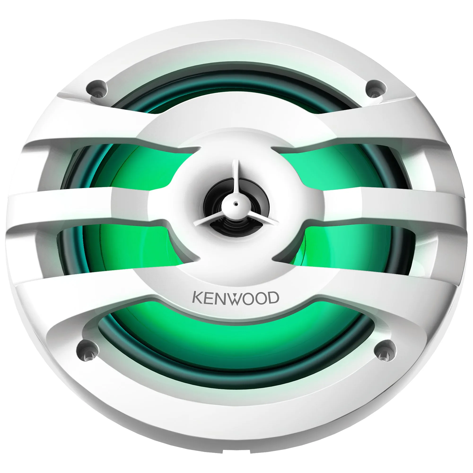 Kenwood KFC-1673MRWL 6.75" 2-Way Marine Speaker with RGB Lighting - White