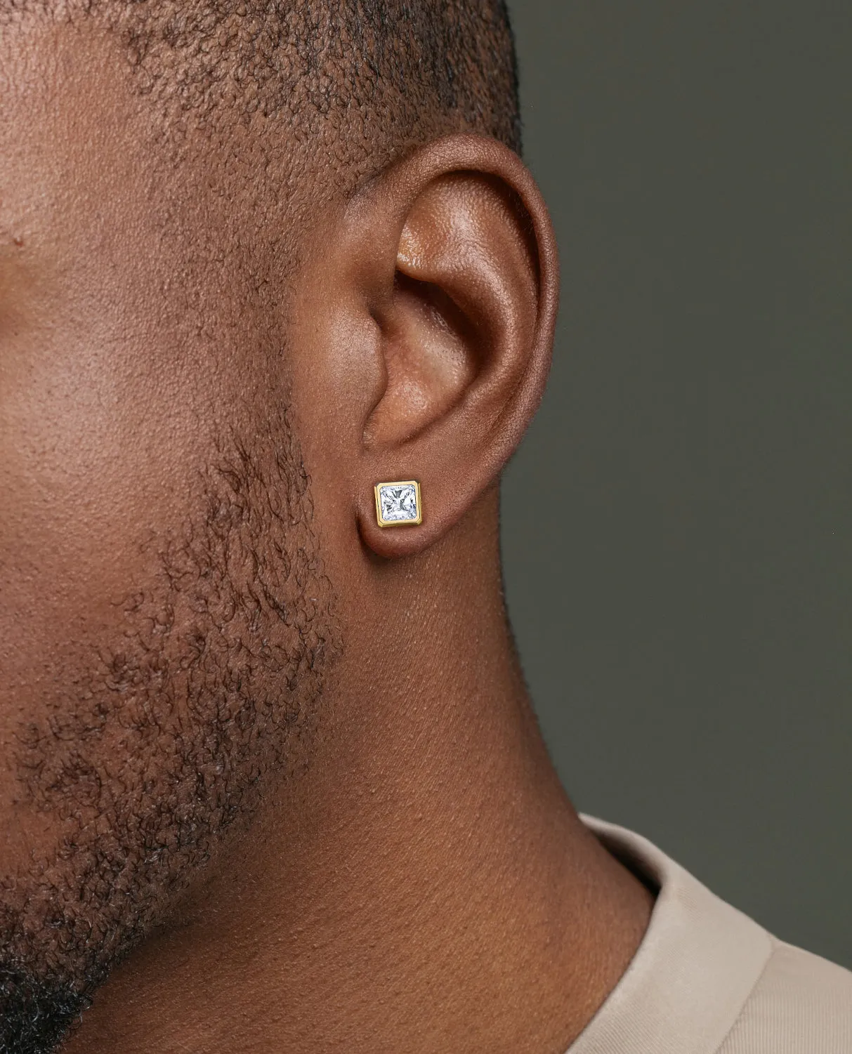 LA PAZ Gold Single Stud Earring with 1.06ct Diamonds