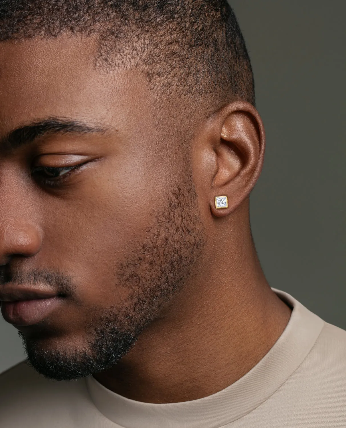 LA PAZ Gold Single Stud Earring with 1.06ct Diamonds