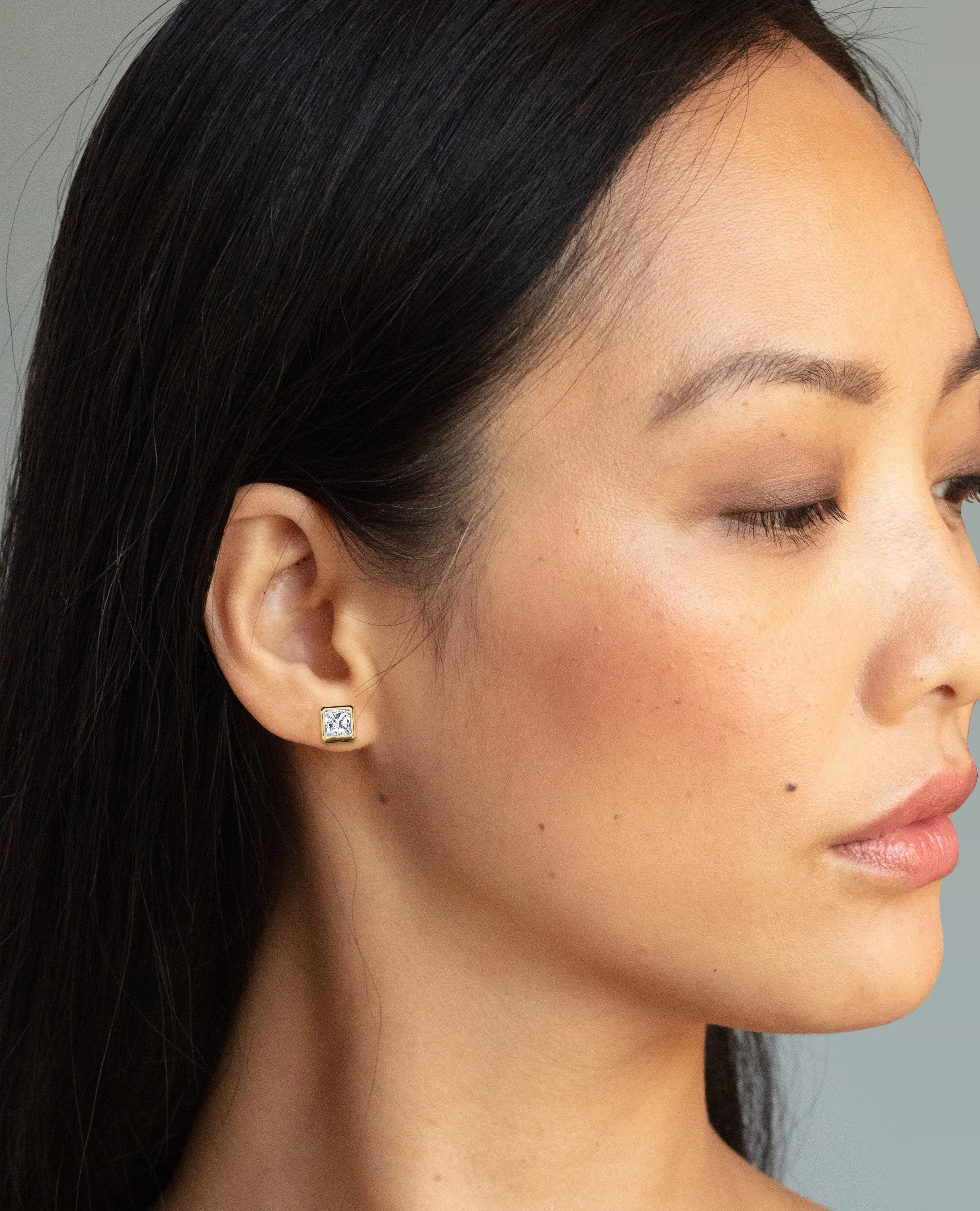 LA PAZ Gold Single Stud Earring with 1.06ct Diamonds