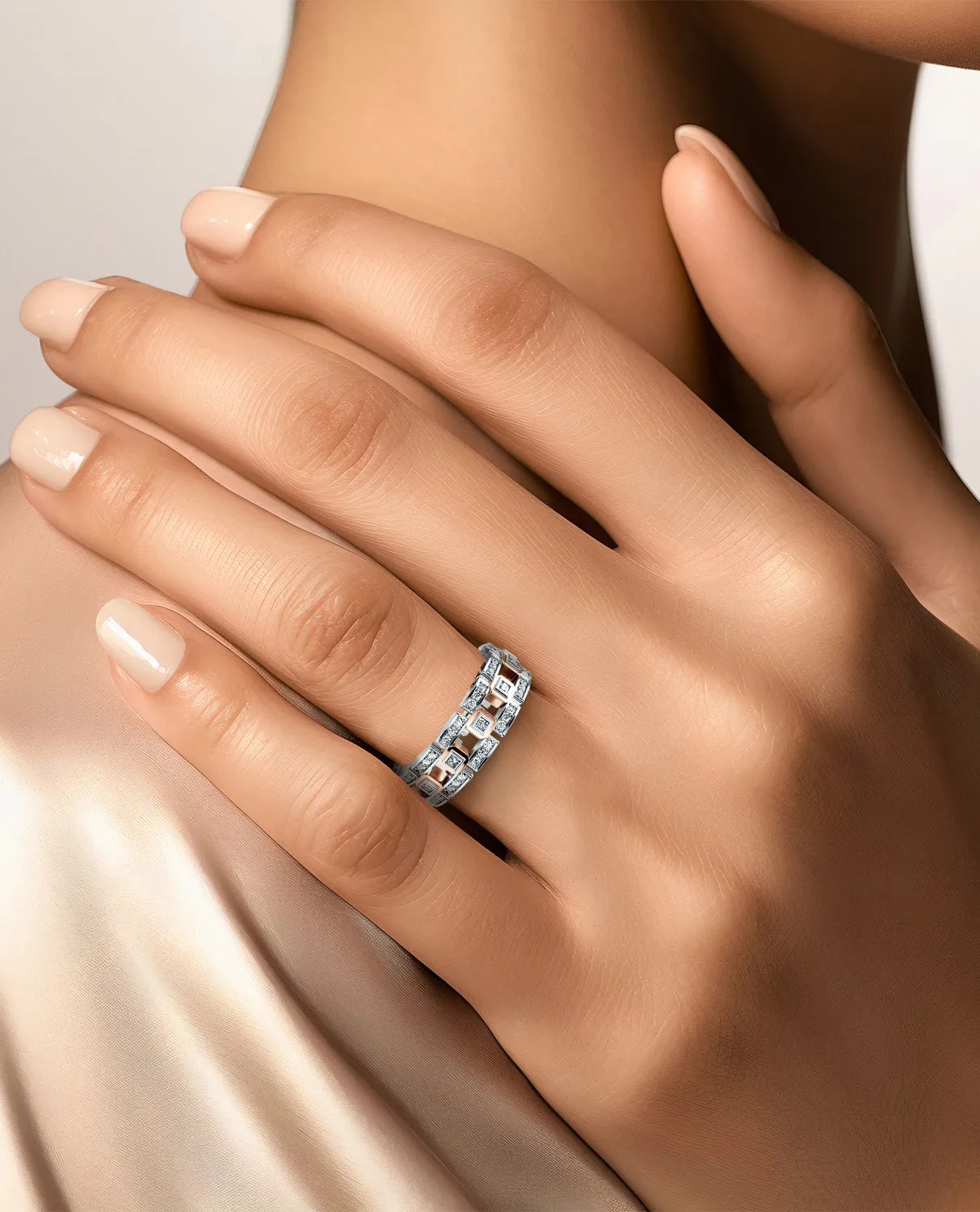 LA PAZ Two-Tone Gold Ring with 0.50ct Diamonds