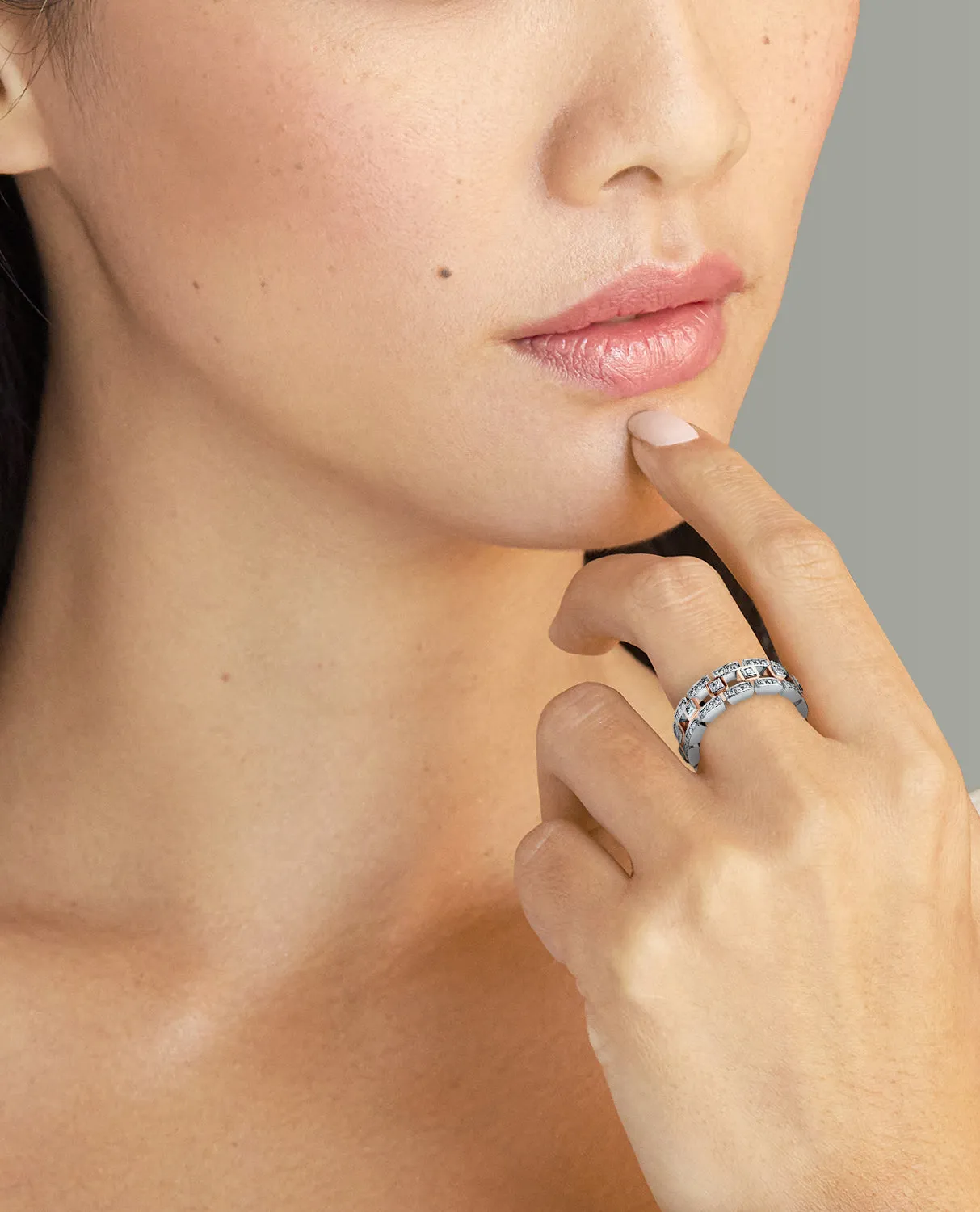 LA PAZ Two-Tone Gold Ring with 0.50ct Diamonds