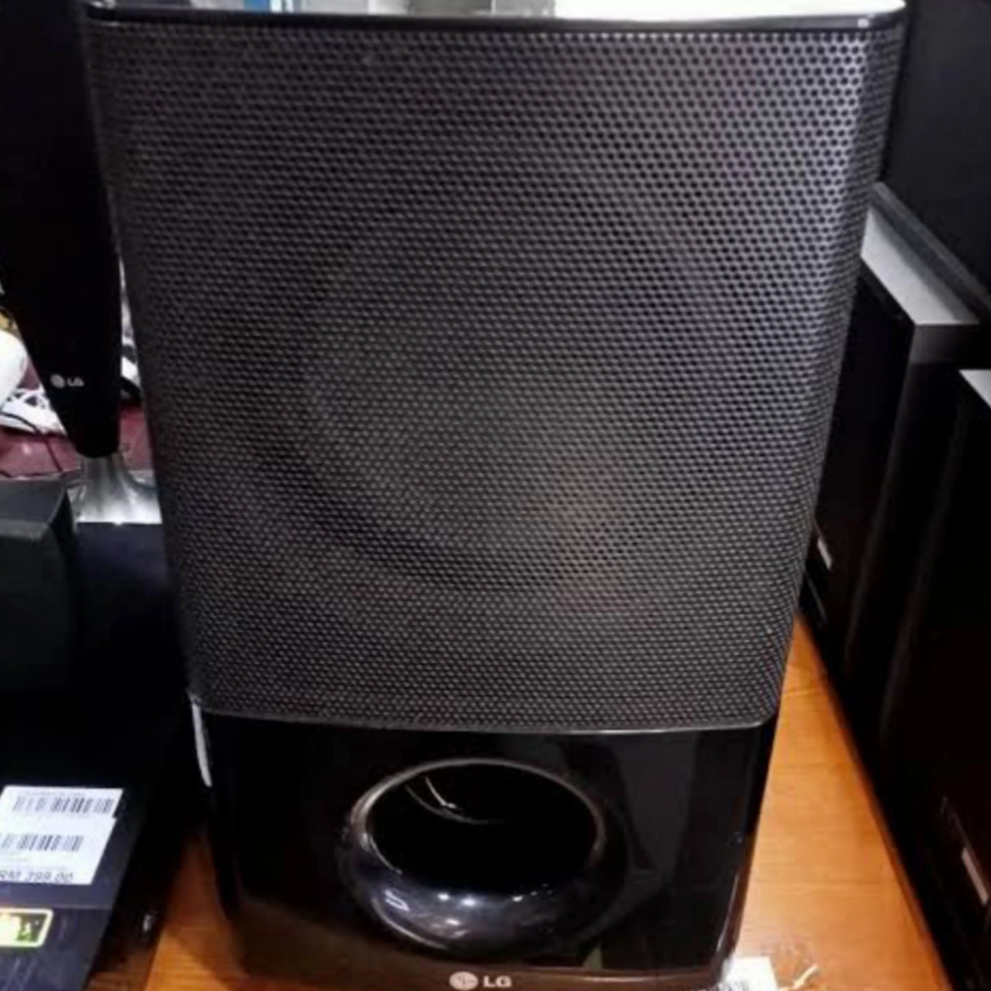 LG HT554TM 5.1Ch 500W Tall Boy DVD Home Theater System (USB, FM, Aux, Optical, HDMI Out) - Foreign Used