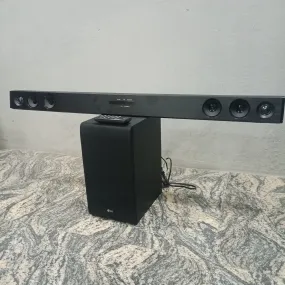 LG SJ3 2.1Ch 300W Bluetooth Sound Bar with Wireless Subwoofer - Foreign Used