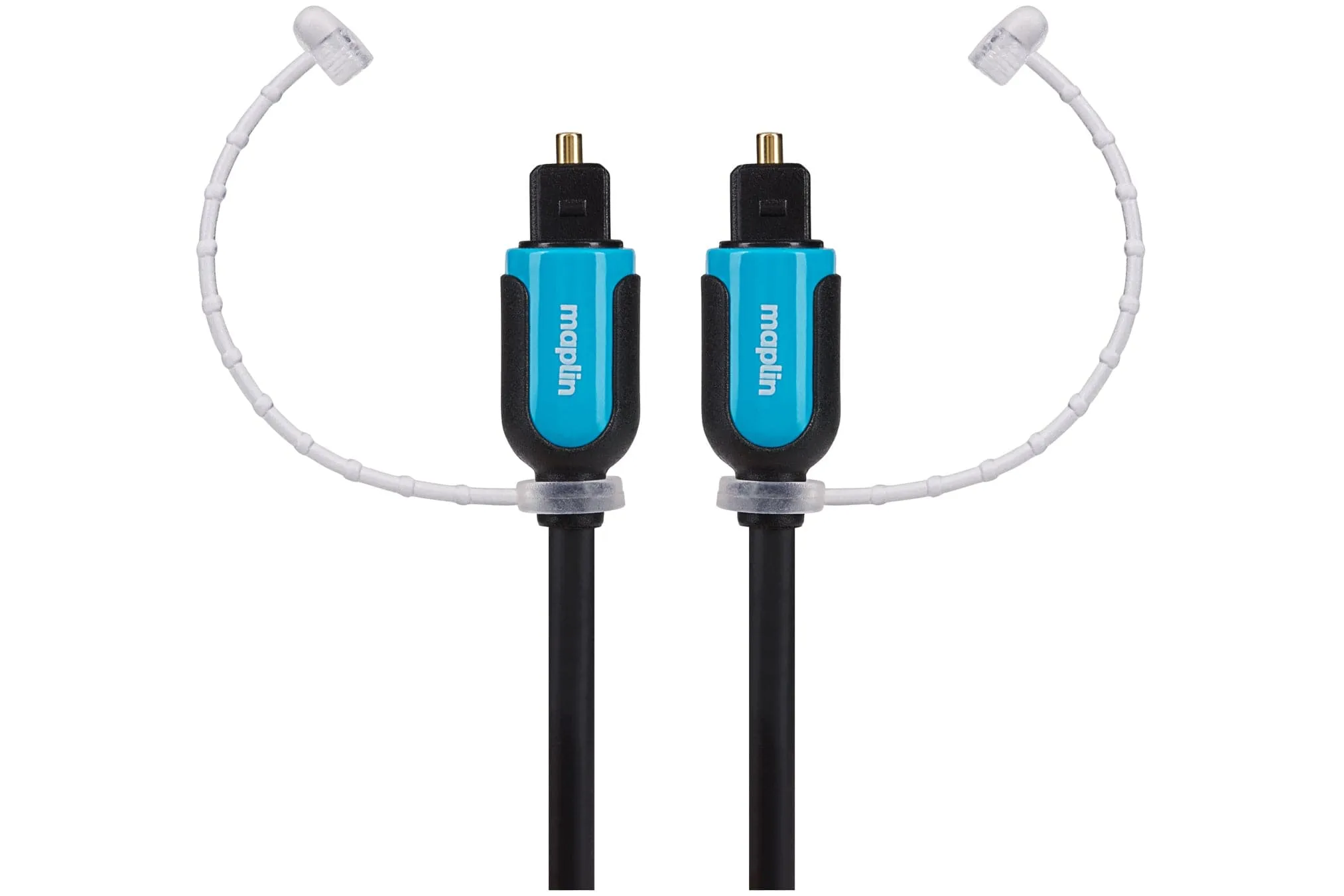 Maplin Optical Audio TOSlink Male to TOSlink Male Cable - Black, 10m