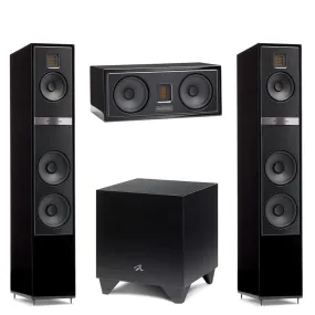 Martin Logan Motion 40i Floorstanding Speakers Pair with Motion 30i Center Channel Speaker and Dynamo 800X Powered 10" Subwoofer Bundle