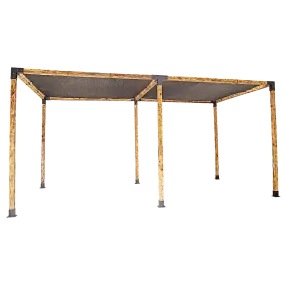 Matte Black Steel Pergola Brackets & Screens Kit, Set of 6