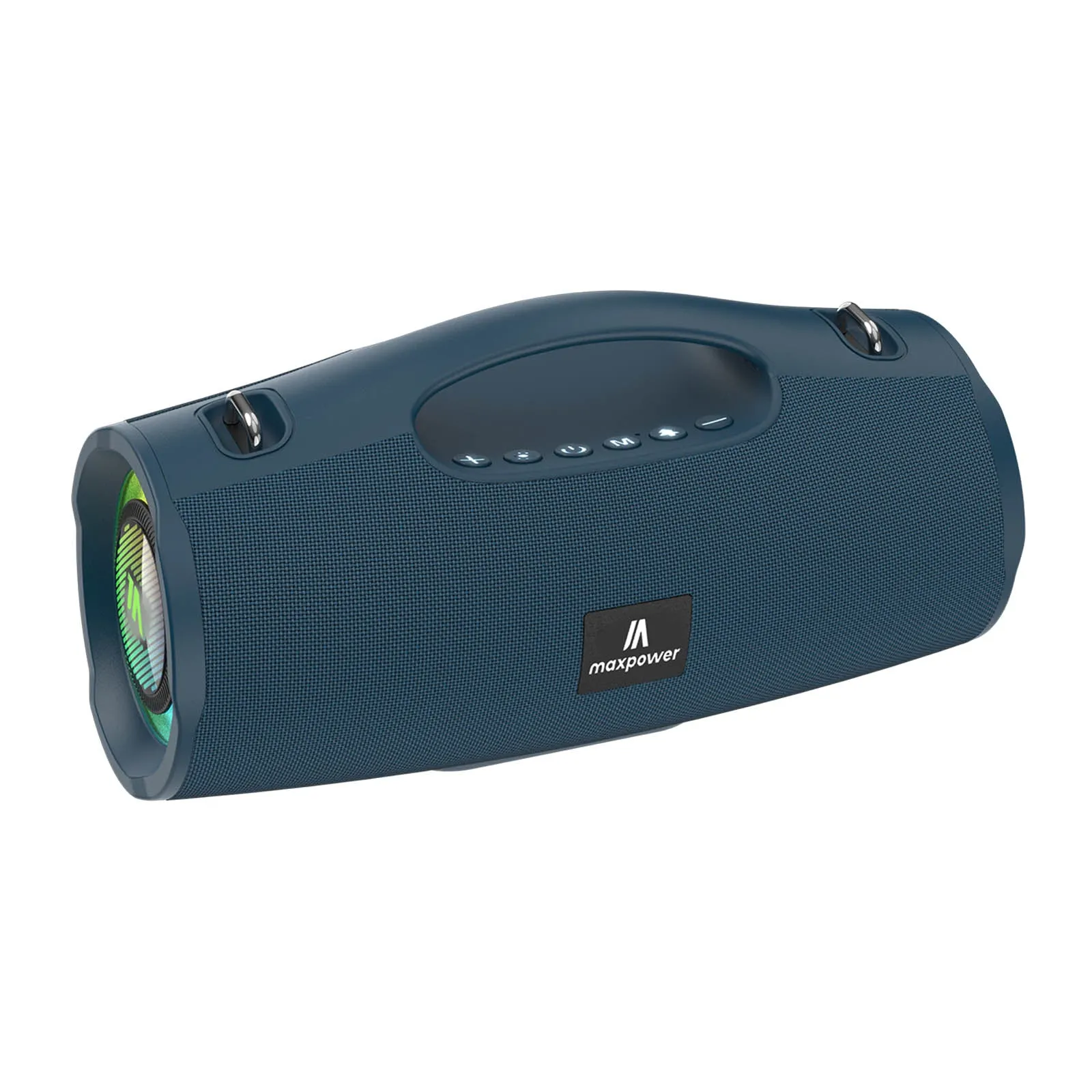 Max Power Heavy Duty Water Resistant & Dust Proof Bluetooth Speaker W/ Handle & Shoulder Strap - Blue